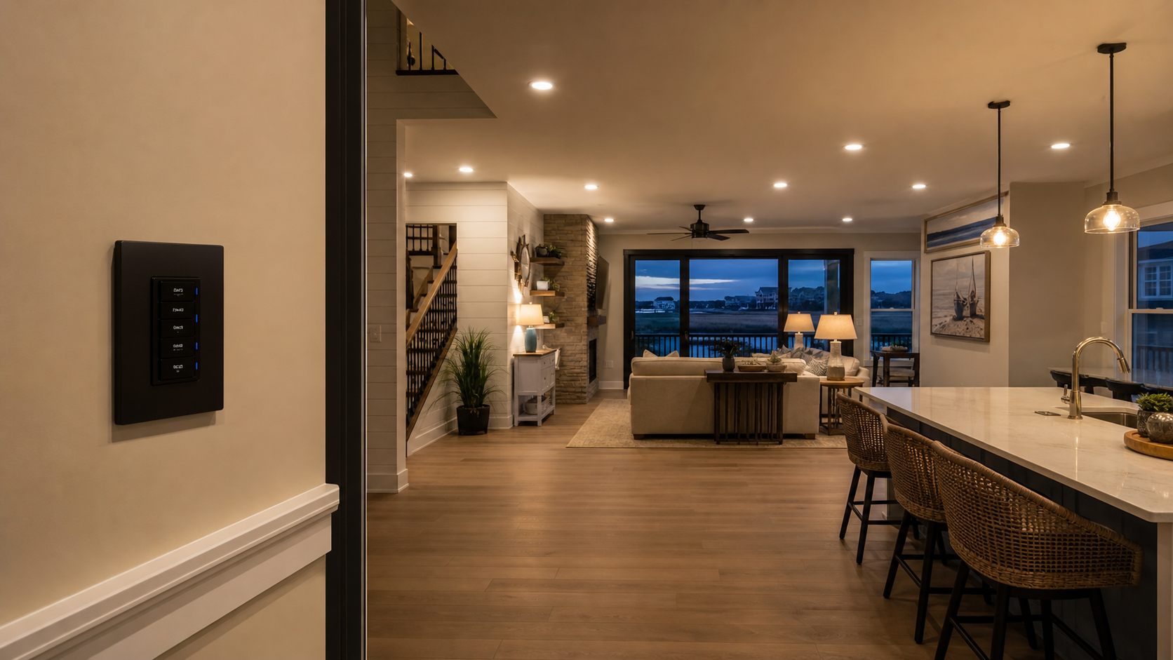 Automated lighting control in a Myrtle Beach area home
